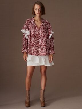 See By Chloe Cotton Voile Peonies Blouse